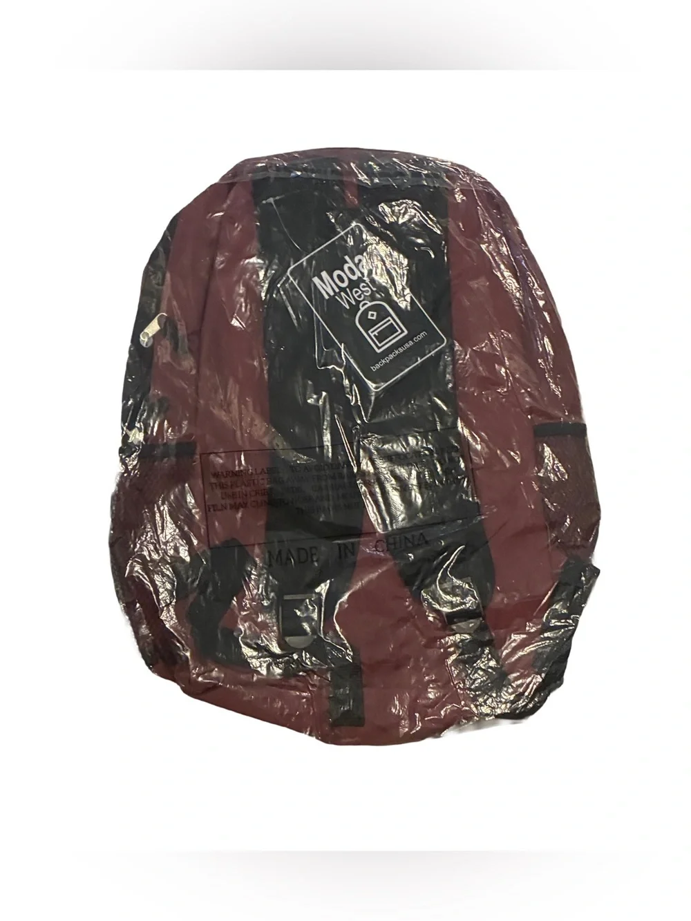 Moda West Burgundy 17” Backpack NWT